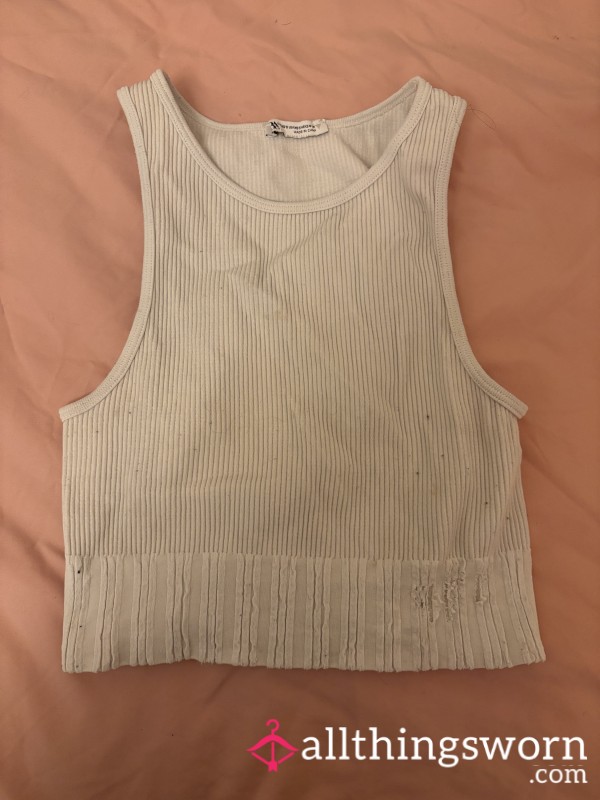 Well Worn Cropped Vest Top