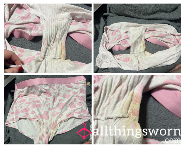 Well-Worn C*m-Soaked Panties – Pretty In Pink, Dirty In All The Right Places 💦