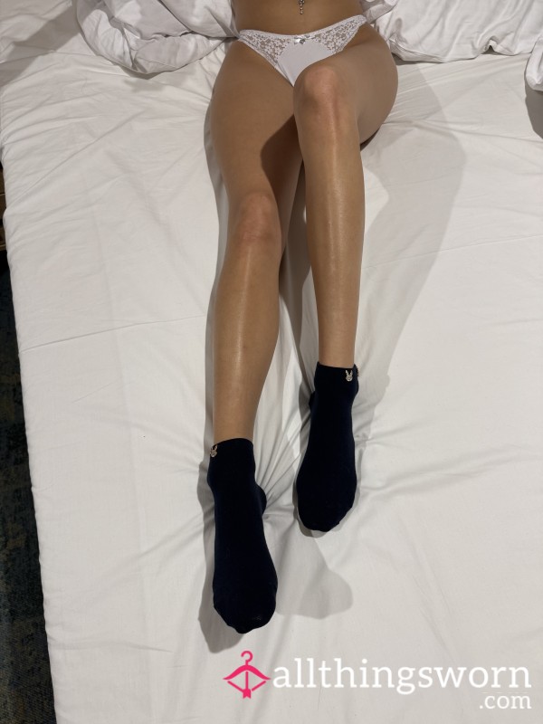 Well Worn Cute Navy Blue Socks, Scented By Me💋