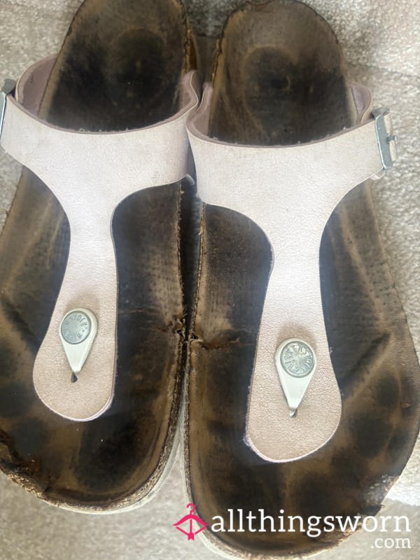 Well Worn Designer Sandals.