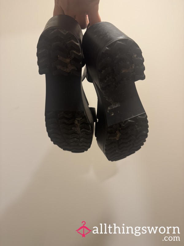 Well-worn, Dirt Soled Low Heels