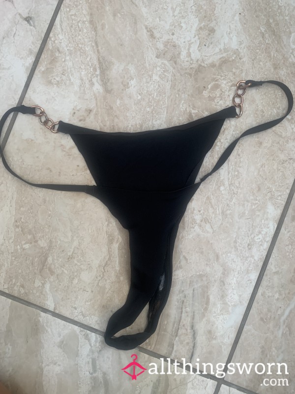 Well Worn, Dirty, Bleach Stained Thong. Size (M)