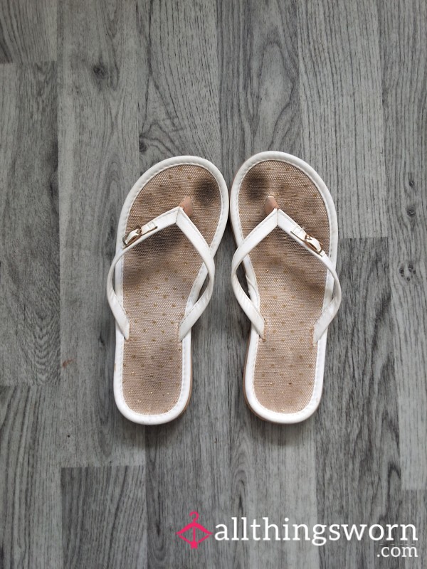 Well-worn Dirty Flip Flops