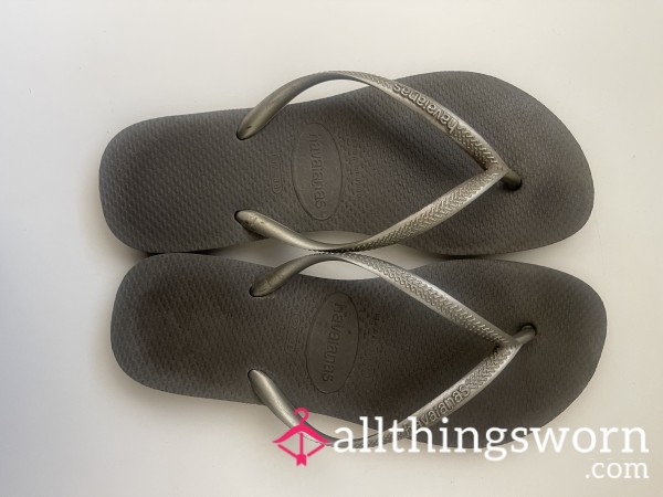 Well Worn Dirty Havaianas Slippers