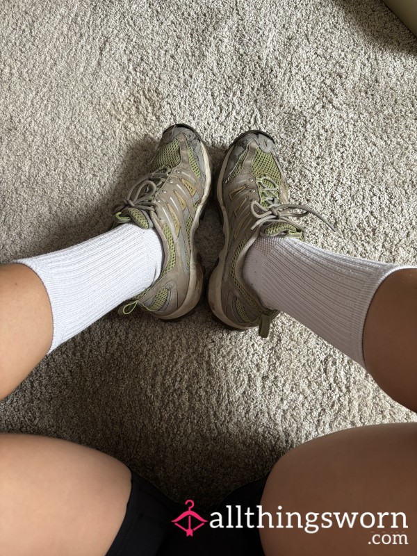 Well Worn Dirty Hiking Trainer Boots