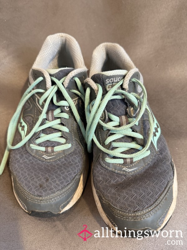 Well-Worn Dirty Saucony Sneakers