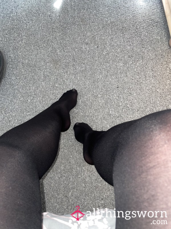 Well-Worn Dirty Stinky Black Opaque Tights🖤👣💦