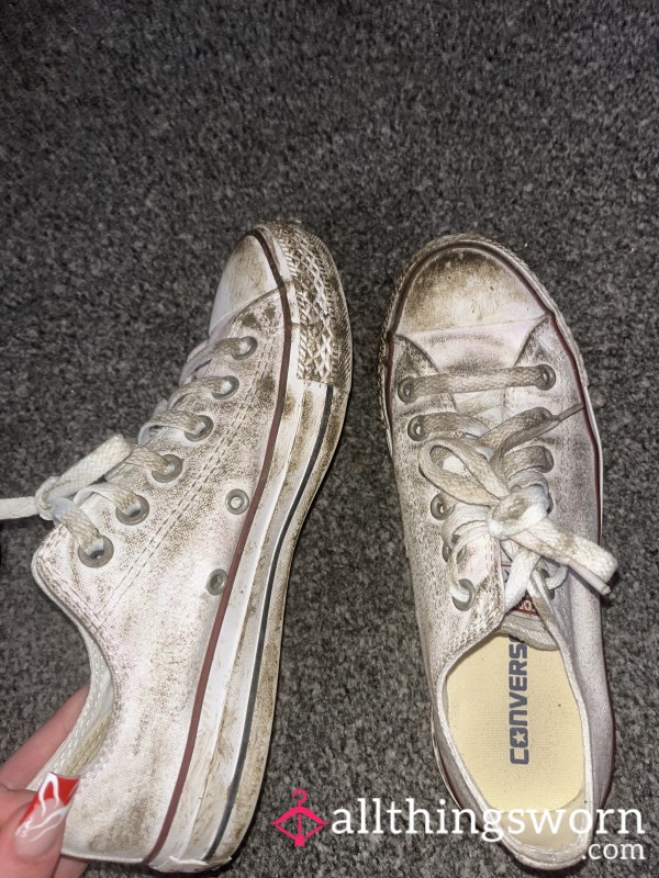 Well-Worn, Dirty, White Converse