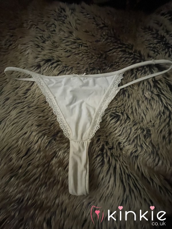 Well Worn Dirty White Thong