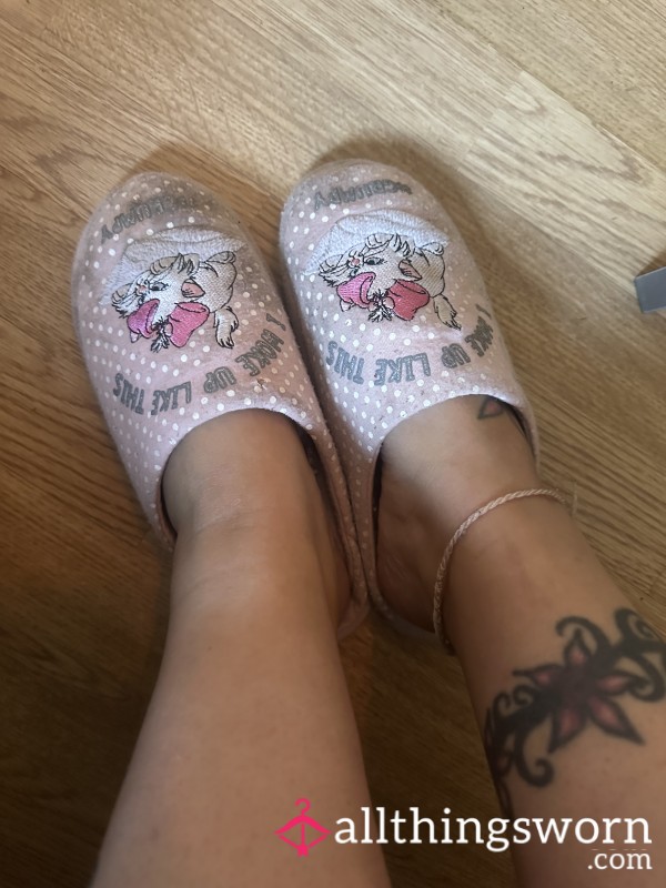 Well Worn Disney Slippers