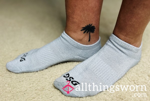 Well-Worn DSG Ankle Socks (Originally White!) With 24-Hour Fresh Wear – New Seller Deal!