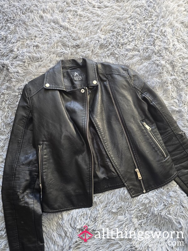Well Worn Faux Leather Jacket