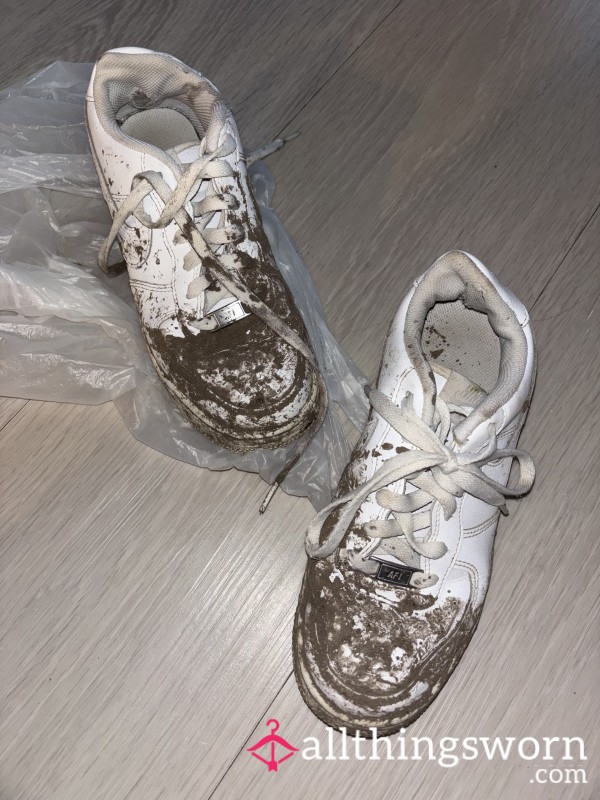 Well Worn Filthy White Air Force 1s