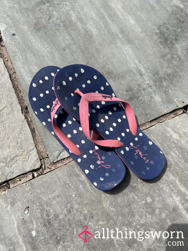 Well Worn Flat Flip Flops