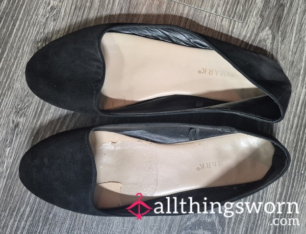 Well-worn Flat Work Shoes