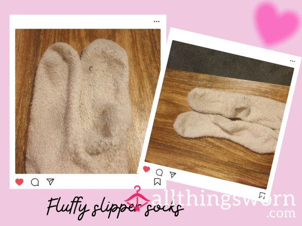 💜Well-Worn Fluffy Bed Socks 💜