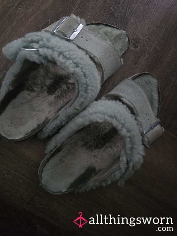 Well Worn Fluffy Birkenstocks