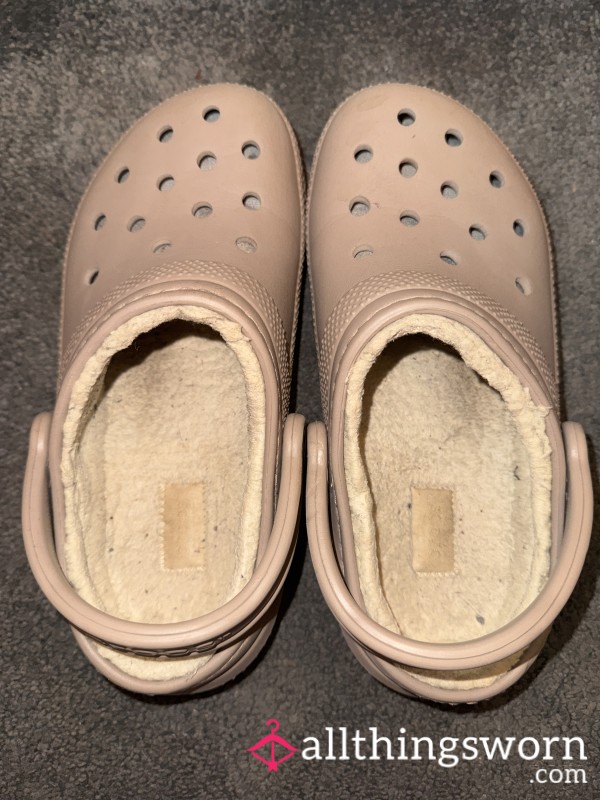 Well Worn Fluffy Crocs