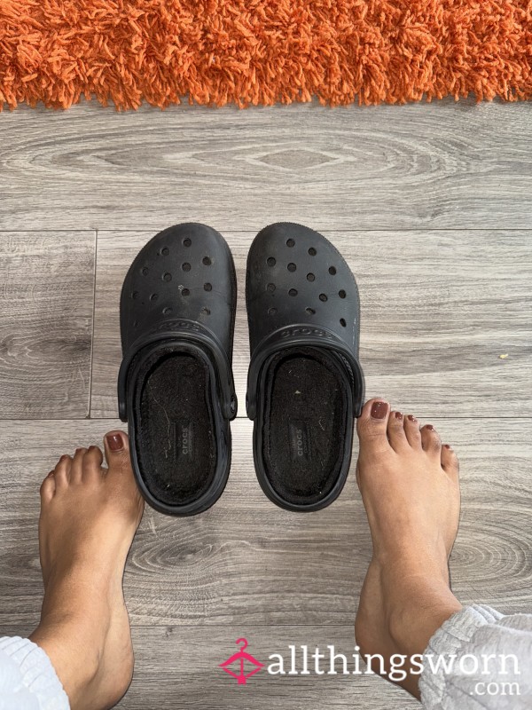 Well Worn Fluffy Crocs