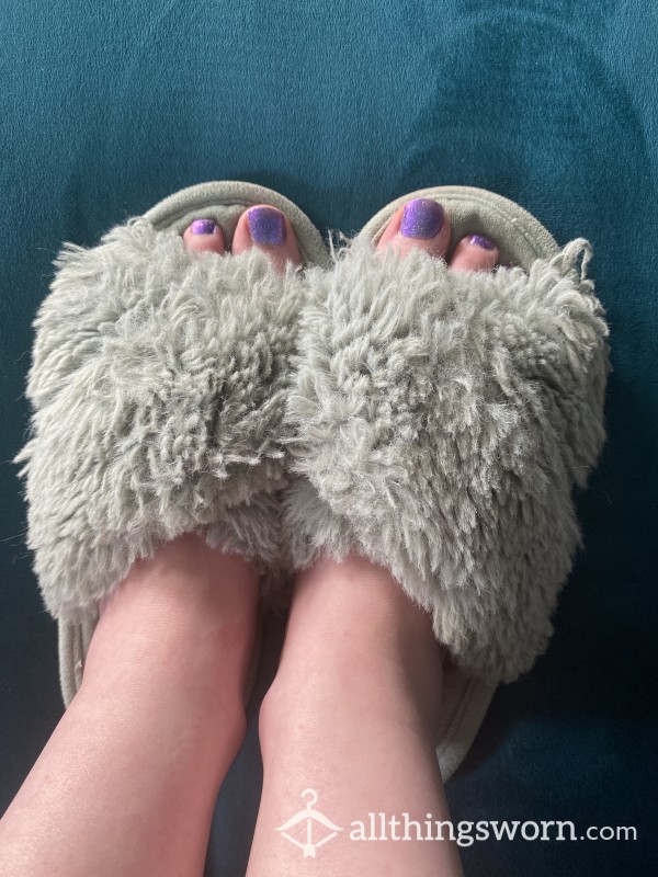 Well Worn Fluffy Slippers