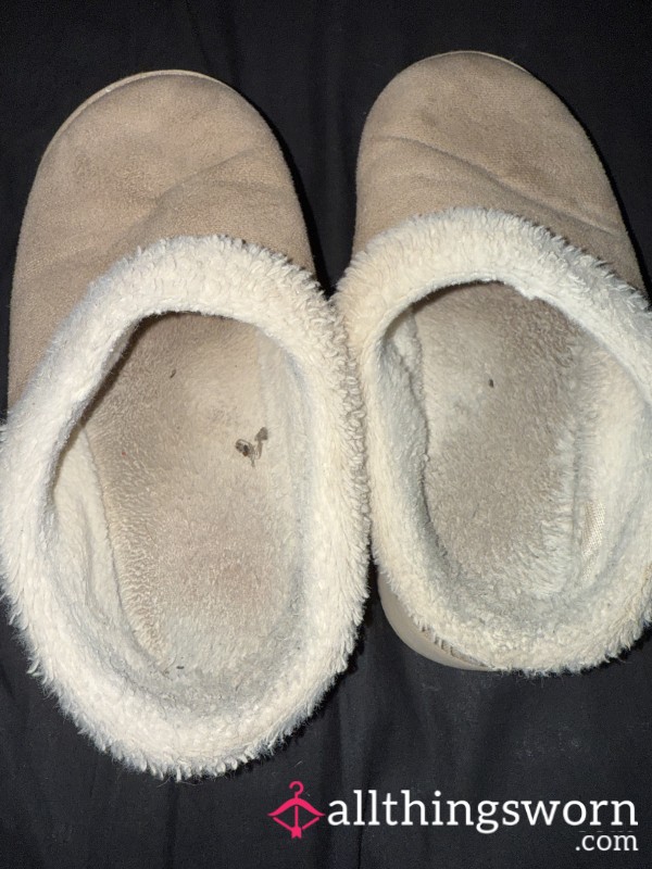 Well Worn Fluffy Slippers