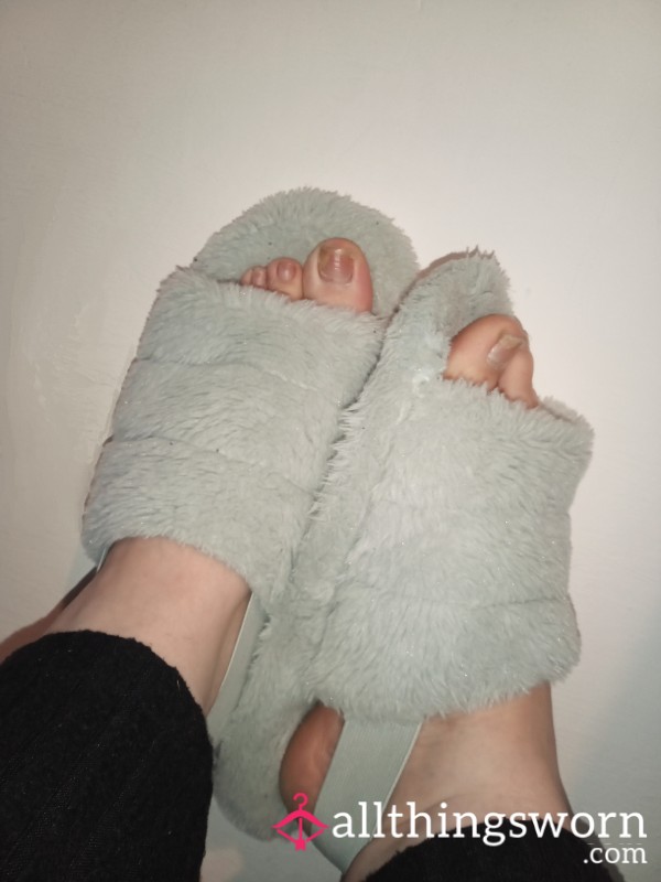 Well Worn Fluffy Slippers