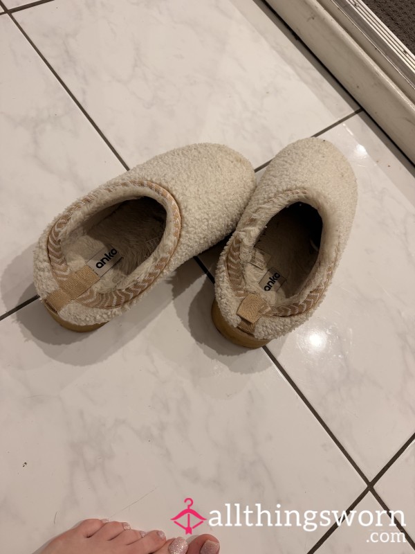 Well Worn Fluffy Slippers