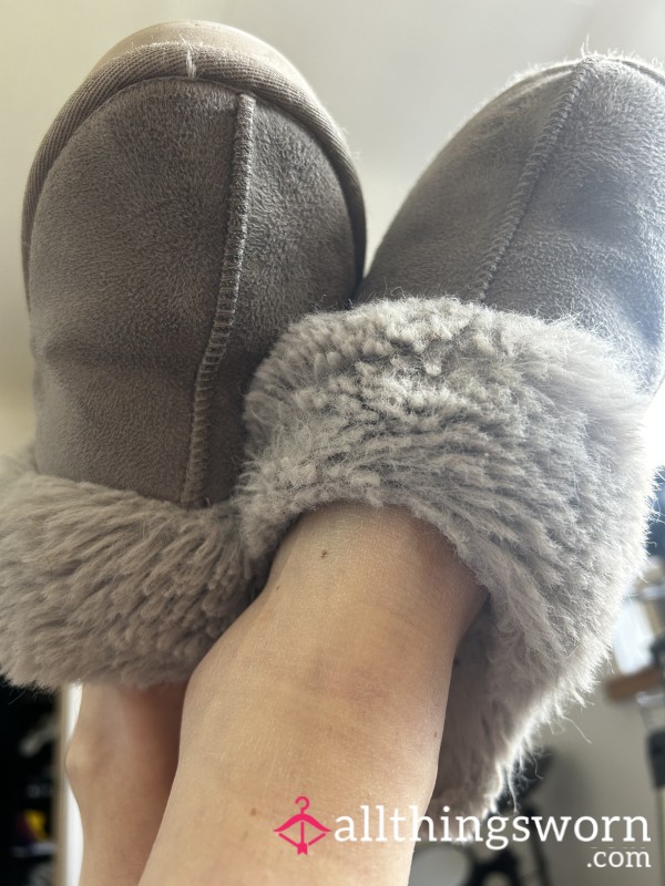 Well Worn Fluffy Slippers