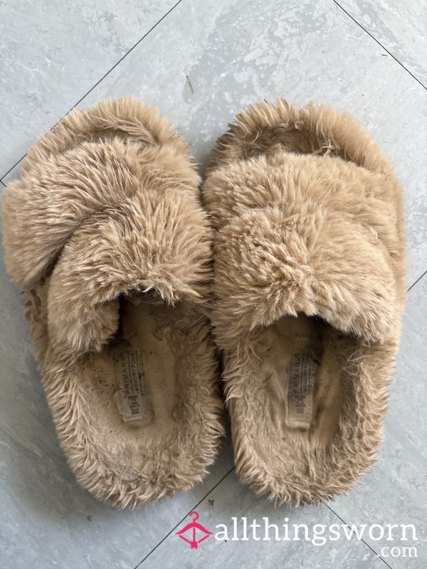 Smelly Well Worn Fluffy Slippers