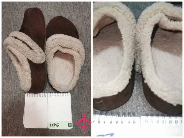 Well-worn Fluffy Slippers.