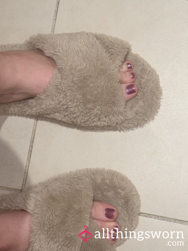 Well Worn Fluffy Slippers Filled With Angels Sweat ;)