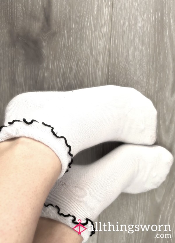 Well Worn Frilly White Socks