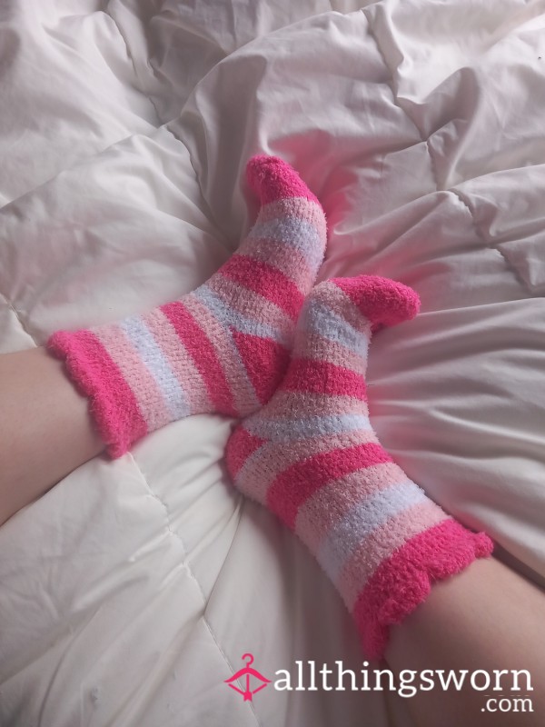 Well Worn Fuzzy Pink Socks 3.0🩷😍