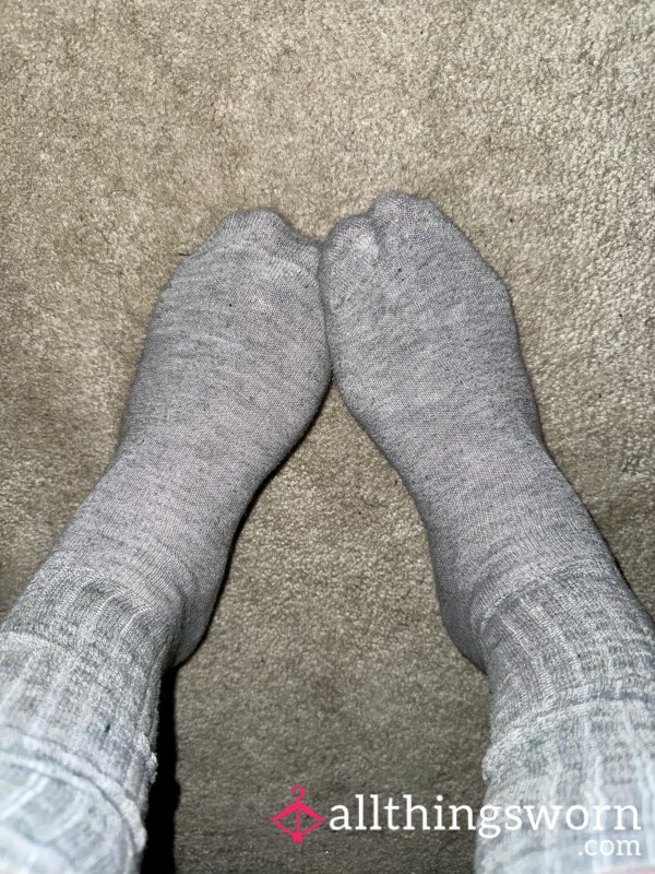 Well-worn Gray Gym Socks