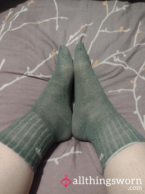 Well Worn Green Socks