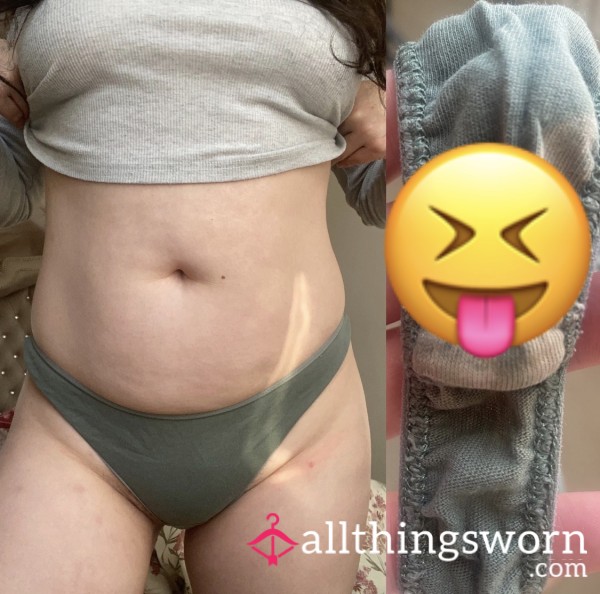 Well Worn Green Thong