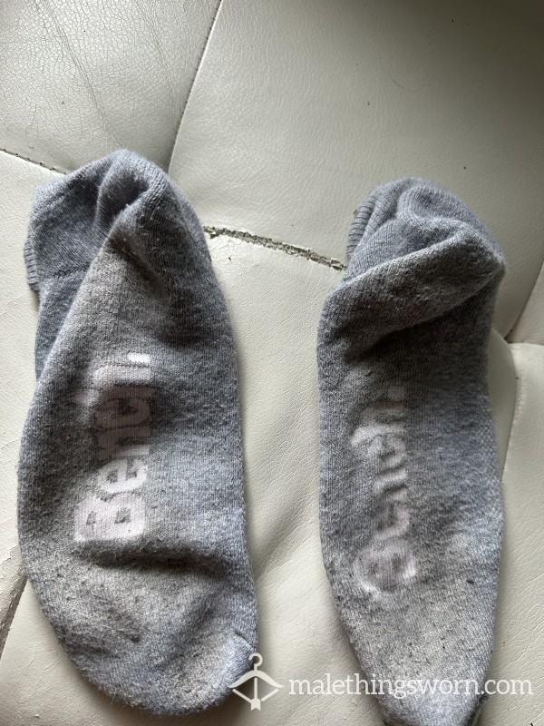 Well Worn Grey Bench Socks