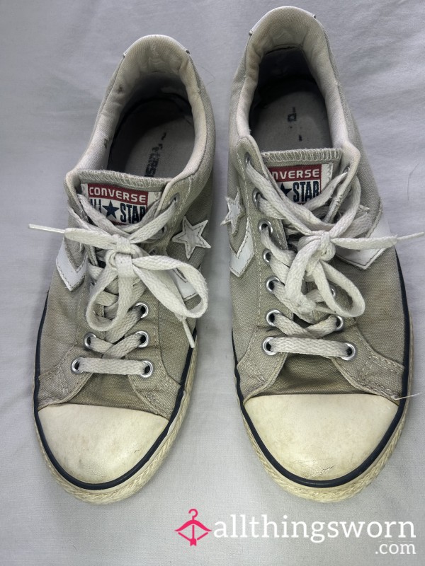 Well Worn Grey Converse All Star Low Tops 💋