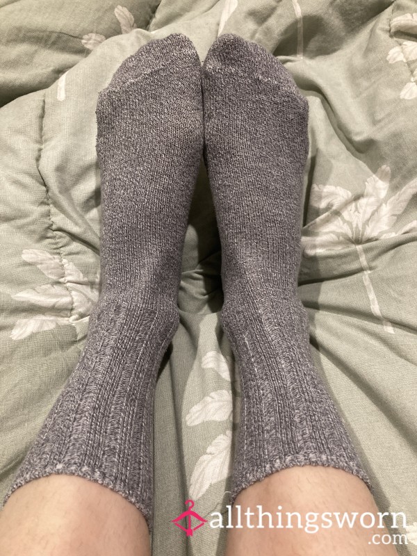 Well Worn Grey Crew/Calf Socks
