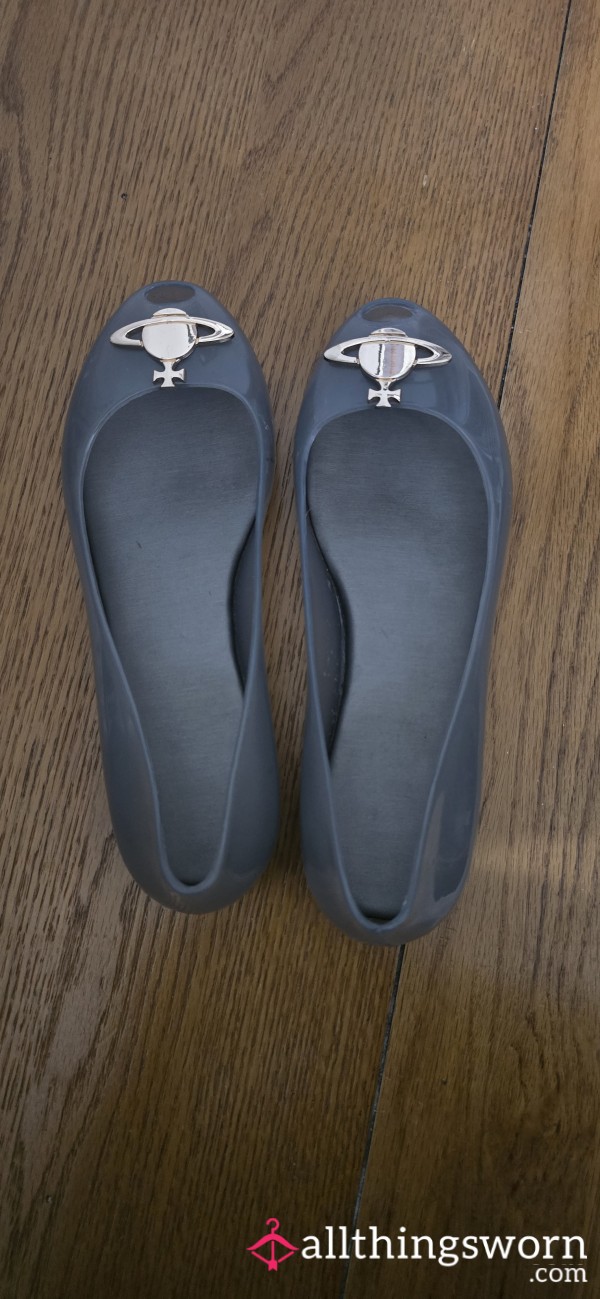 Well Worn Grey Flats