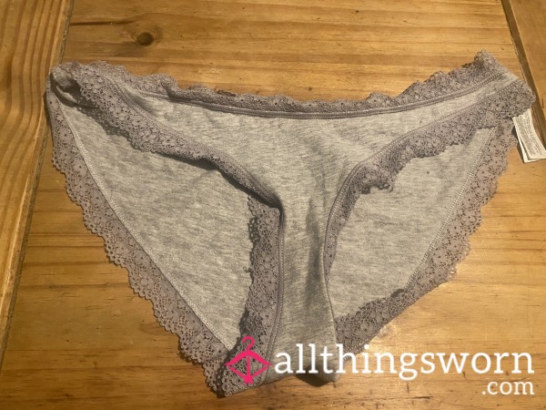 Well Worn Grey Panties🩶