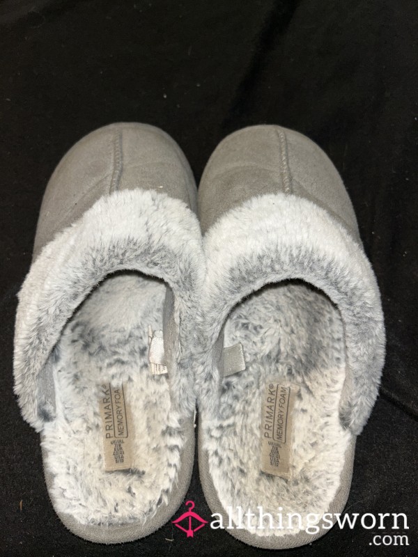 Well Worn Grey Slipper