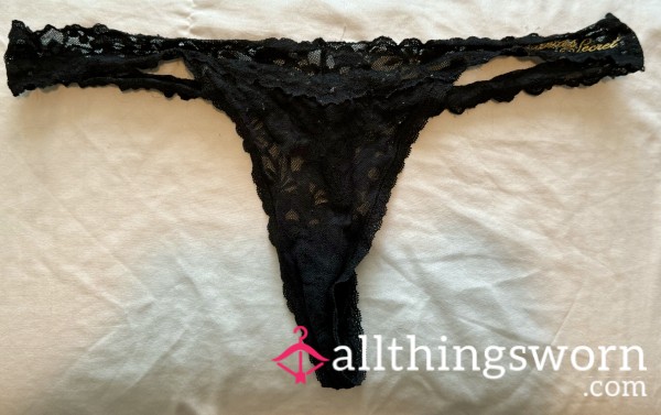 Well Worn Gross VS Black Thong 🖤