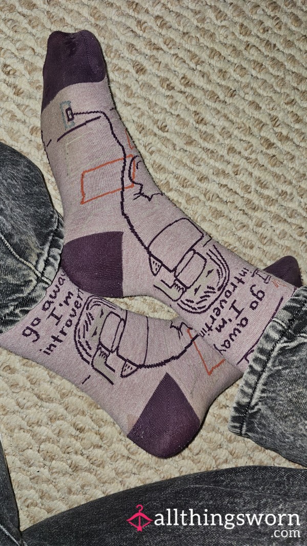 Well-Worn "Introverting" Socks