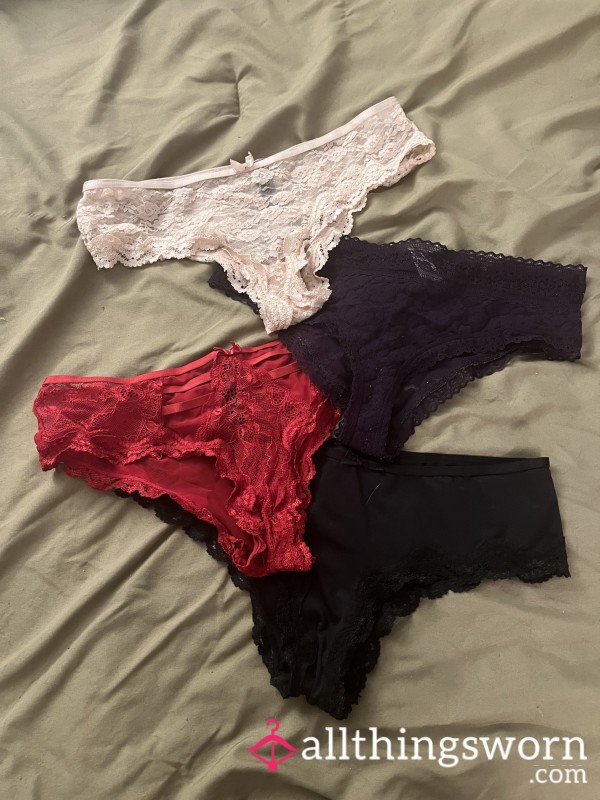 Well Worn Lace Panties - Cotton Gussets!