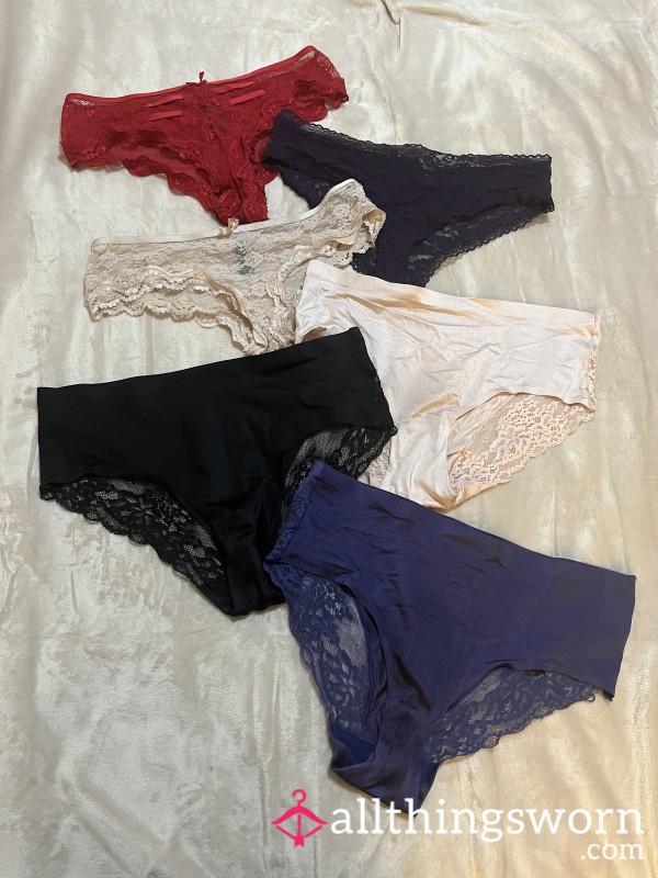 Well Worn Lace Panties - Cotton Gussets!