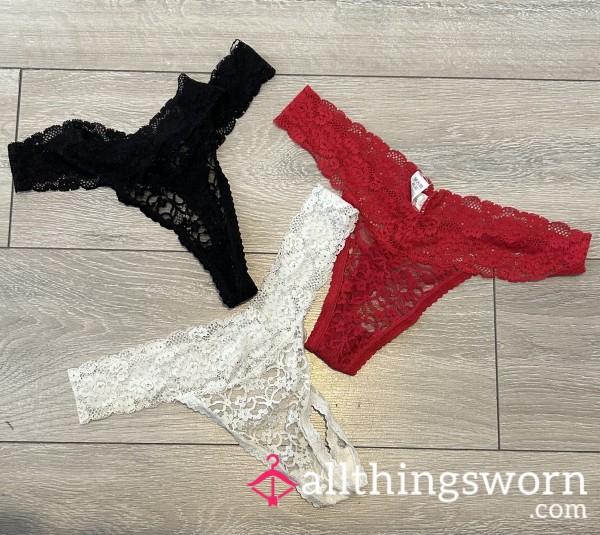 Well Worn Lace Thongs