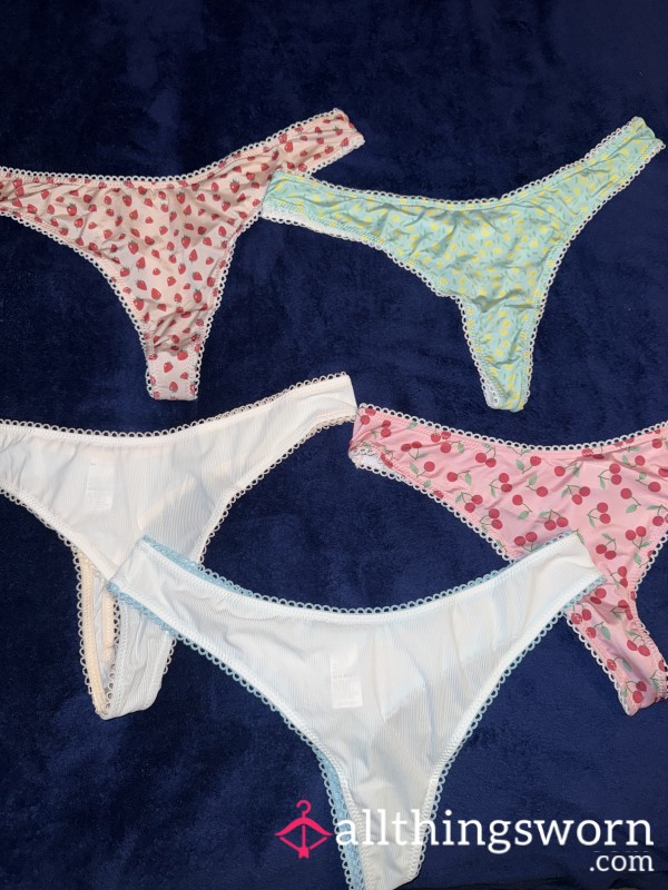 Well Worn Lace Trim Thong