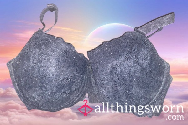 Well Worn Lacy Black Bra