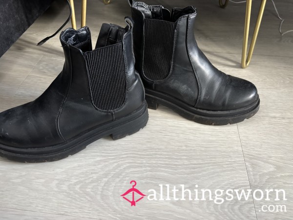 Well Worn Leather Ankle Boots